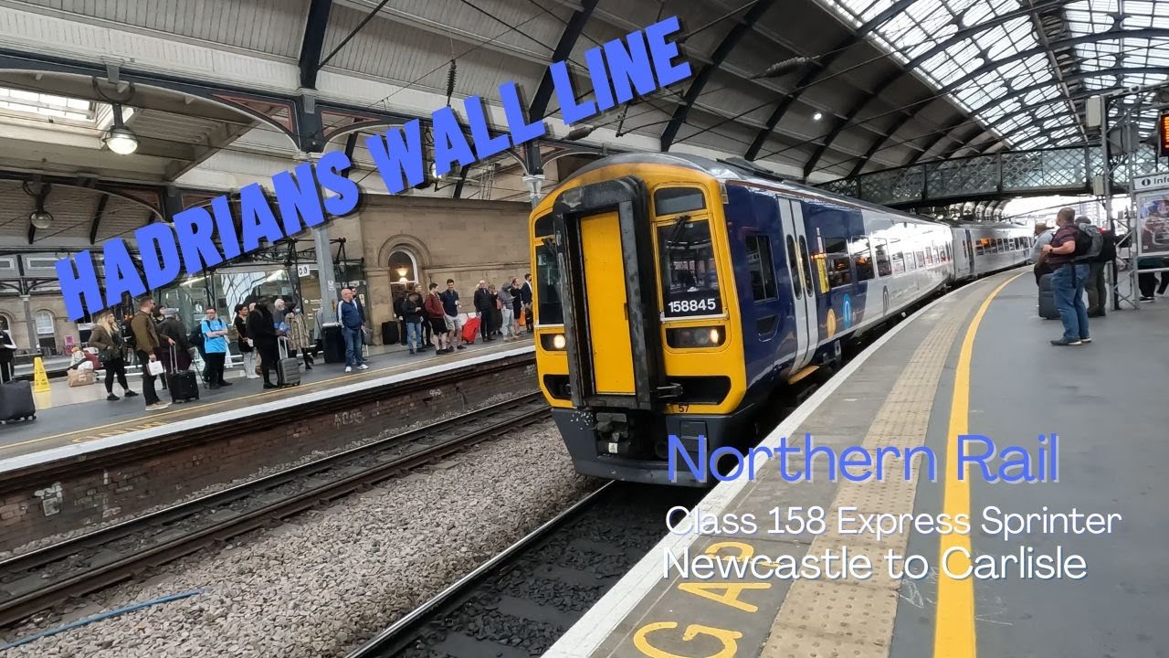 Newcastle Train Station to Carlisle Train Station on Northern Rail Class 158 Train