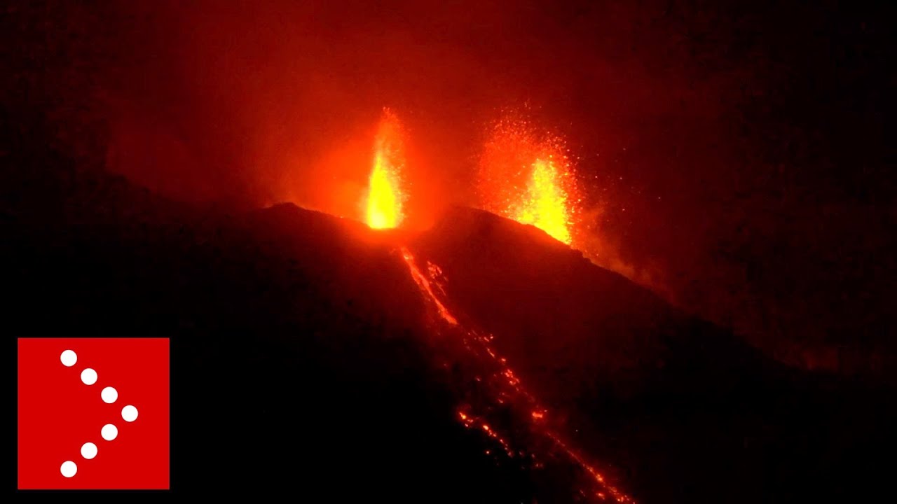 Frane di materiale lavico: Stromboli, immagini notturne