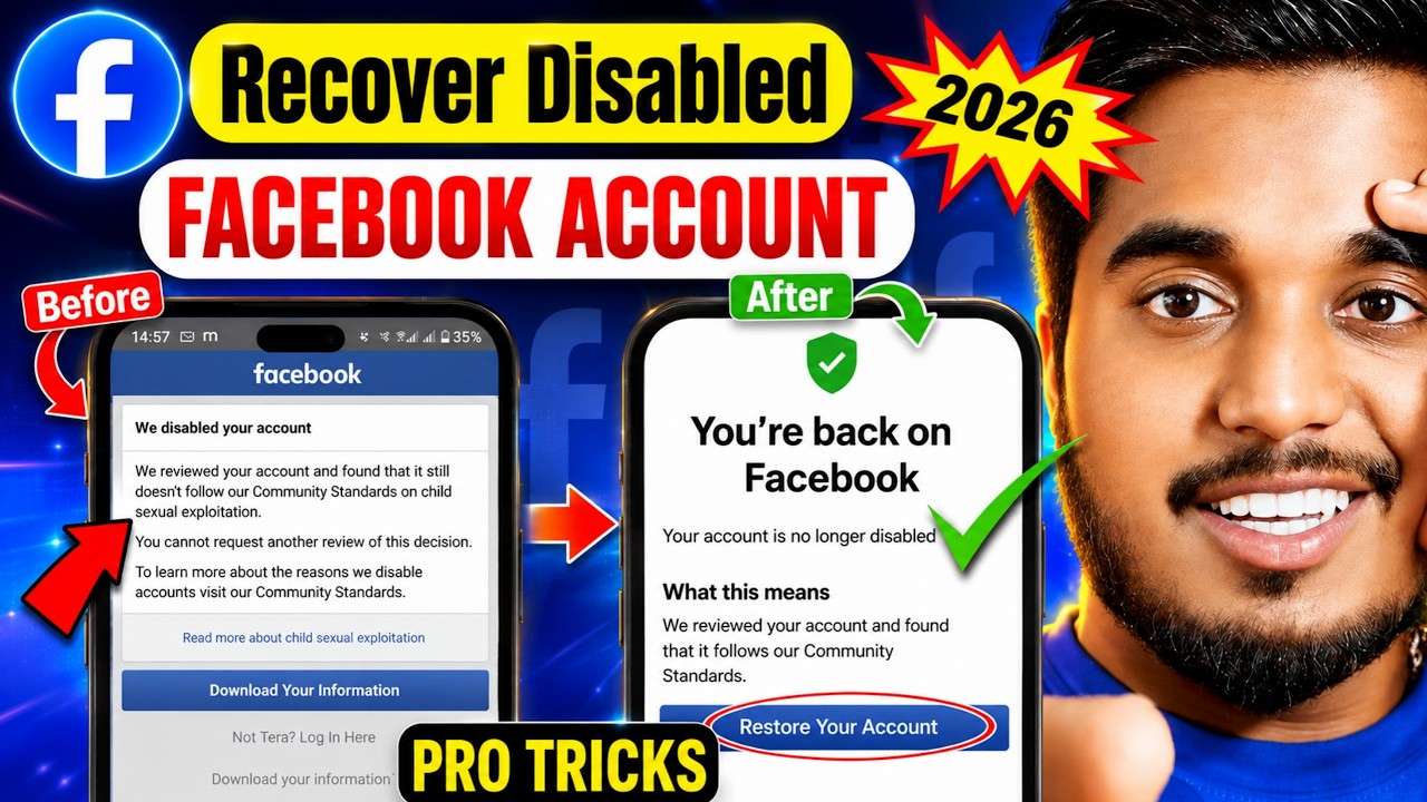 Facebook Disabled Account Recovery 2026✅ | How To Recover Disabled Facebook Account | New Method