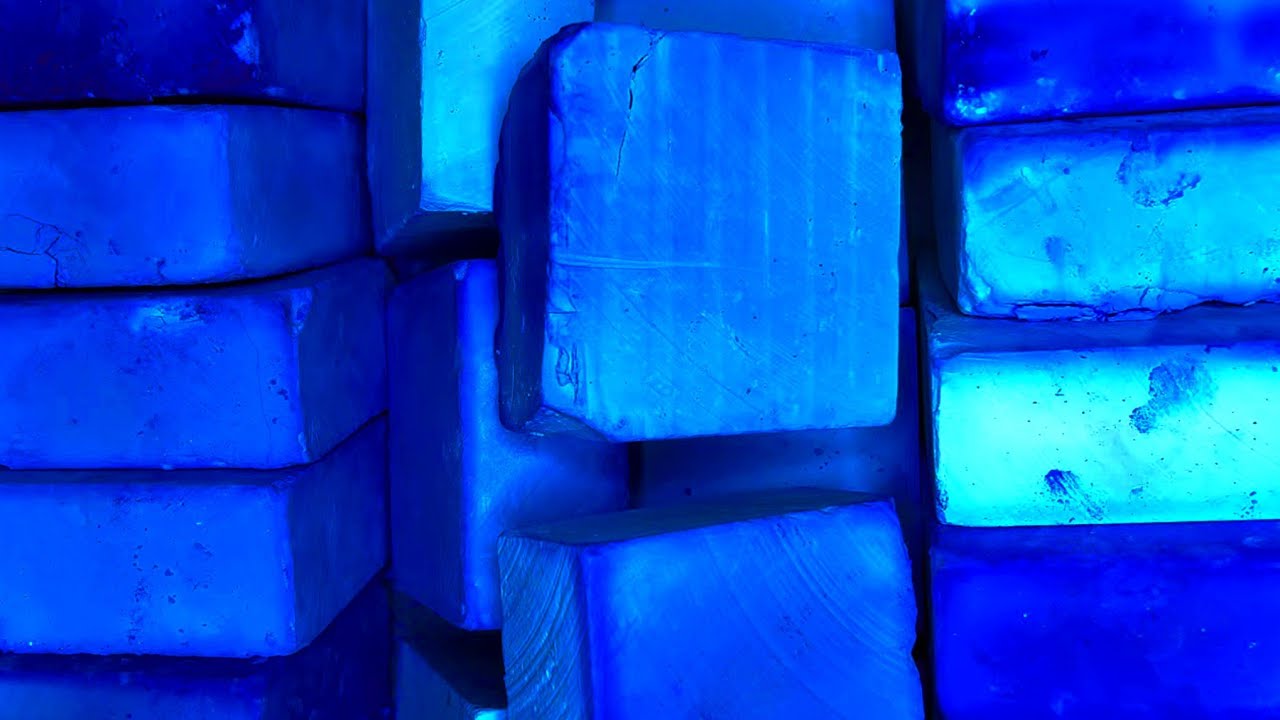 Soft Blue Dyed Gym Chalk Crush | Dyed Fresh & Reforms | Oddlysatisfying SLEEPAID RELAXATION THERAPY