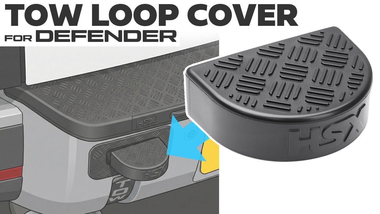 New Land Rover Defender L663 Rear Bumper Tow Eye Loop Ring Covers / Bung