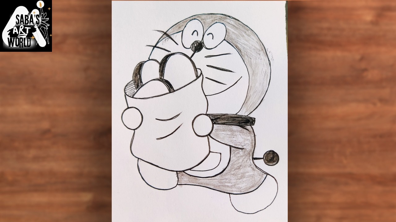 Doraemon Drawing Tutorial | Pencil Sketch & Shading | How to Draw Doraemon with Dorayaki