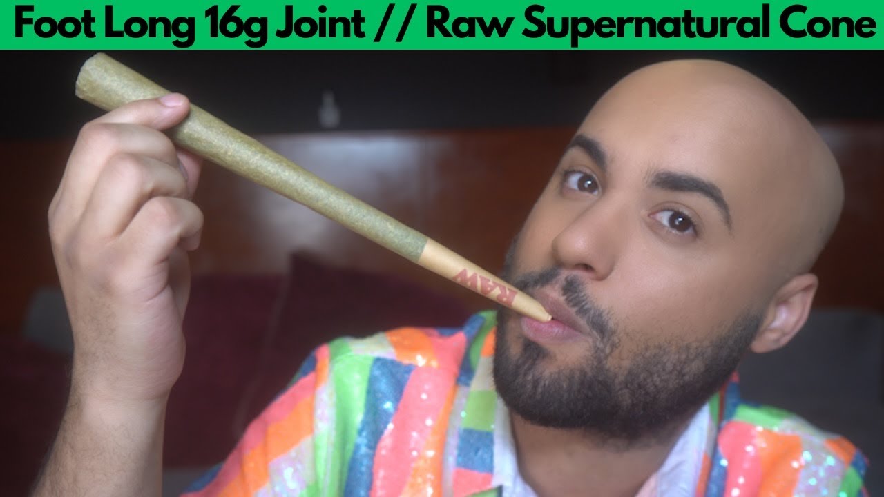 THE BIG ONE! Foot Long Half Ounce Joint // Raw Supernatural Cone 420 Special