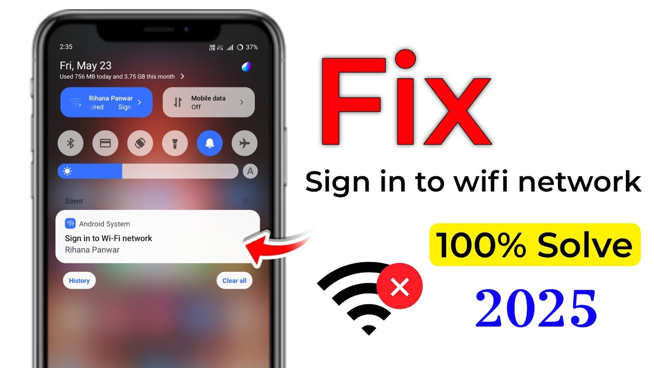 fix sign in to wifi network | how to solve sign into wifi network problem | wifi sign in required