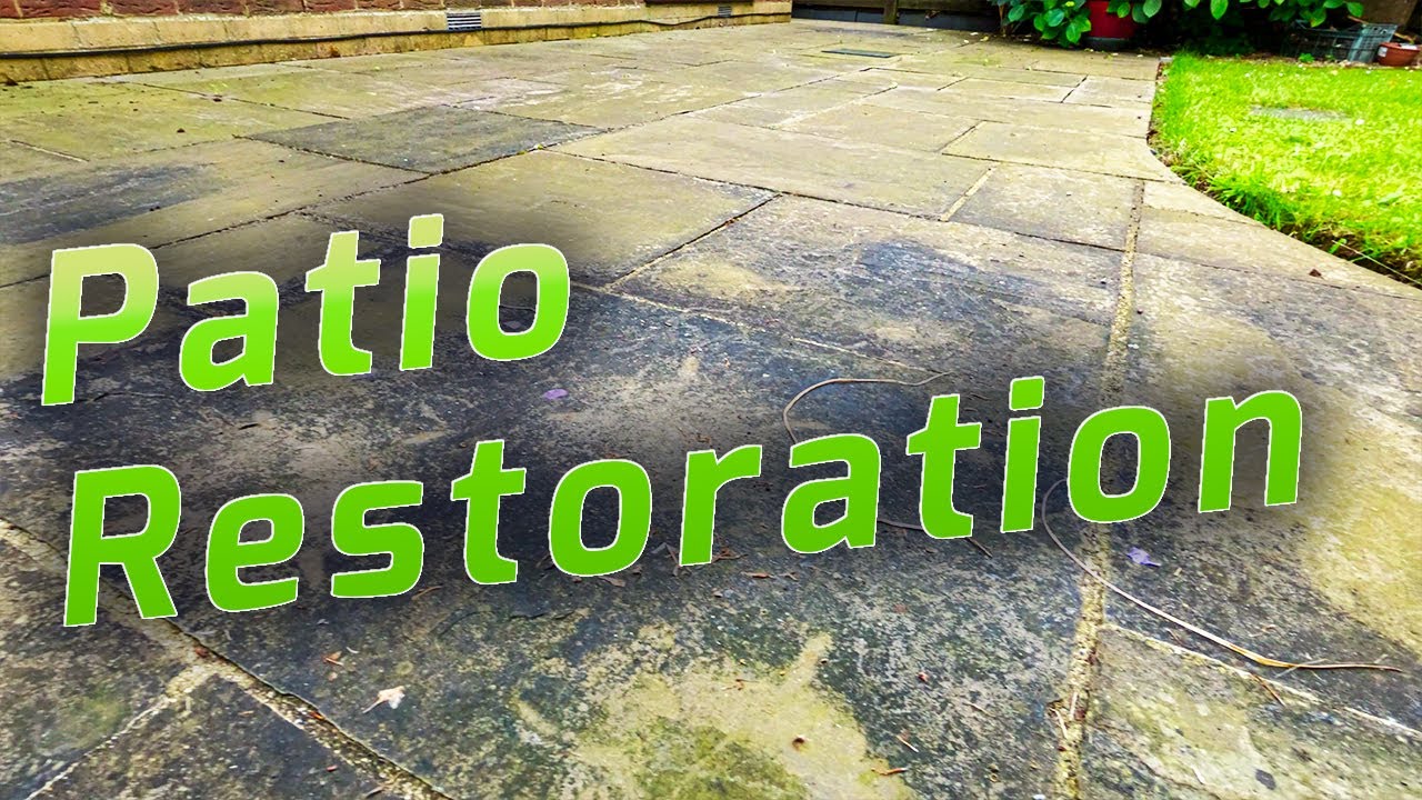 Patio restoration | Patio rejointing & pointing | Indian Sandstone | Patio Cleaning Northampton