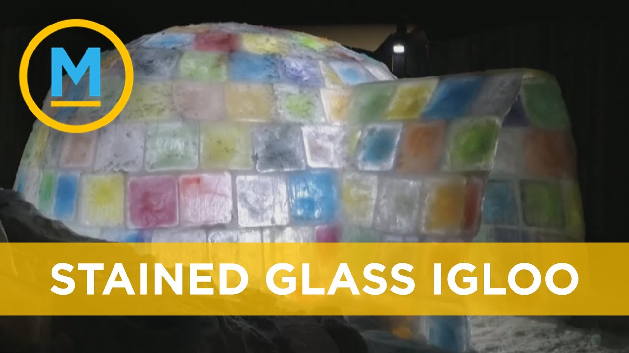 Man creates gorgeous 'stained glass' igloo in his backyard | Your Morning