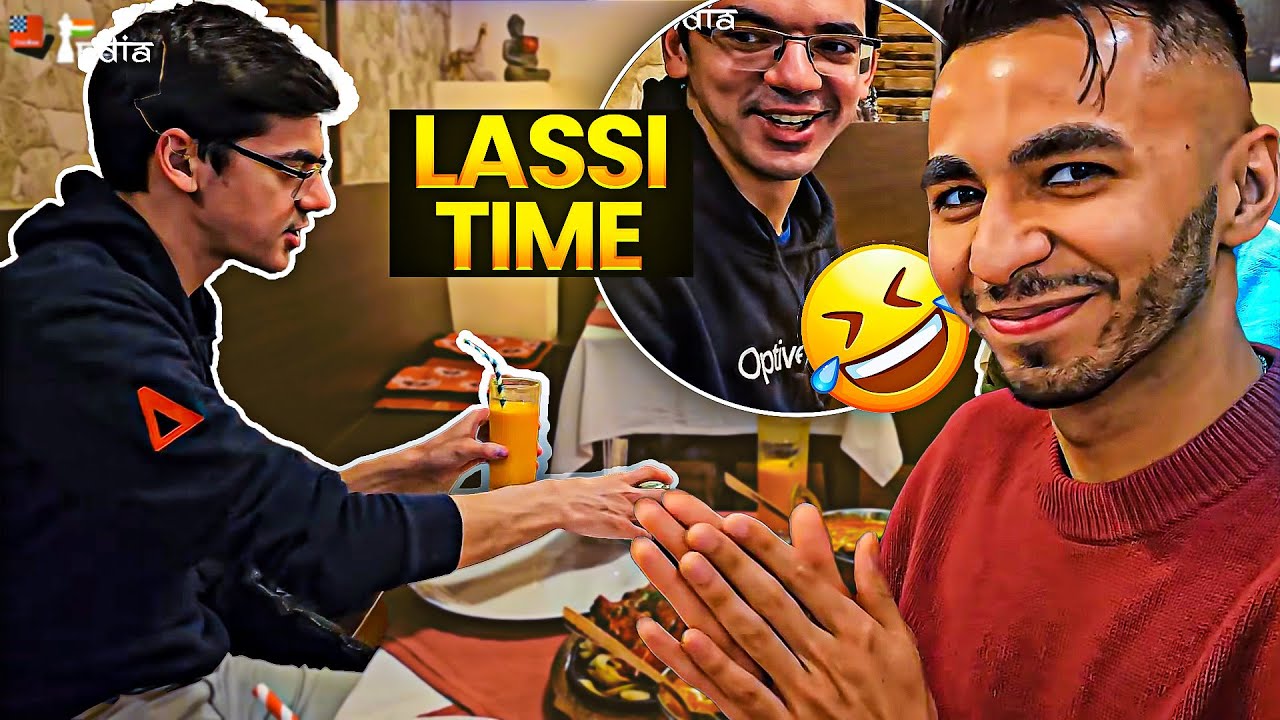 Indian food and Mango Lassi with Anish Giri in Prague | Rest day Vlog