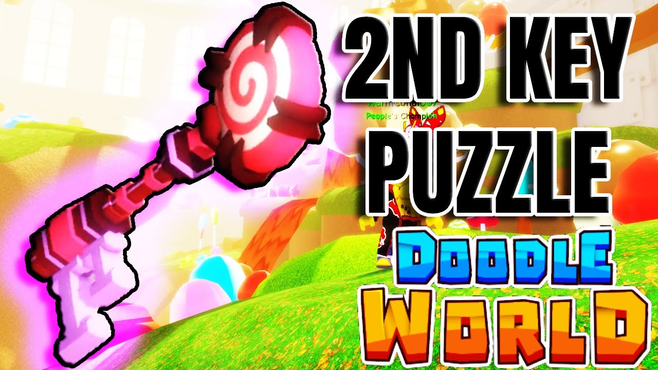 How to beat the 2nd Key Puzzle, Candy Factory Update (Doodle World Roblox)