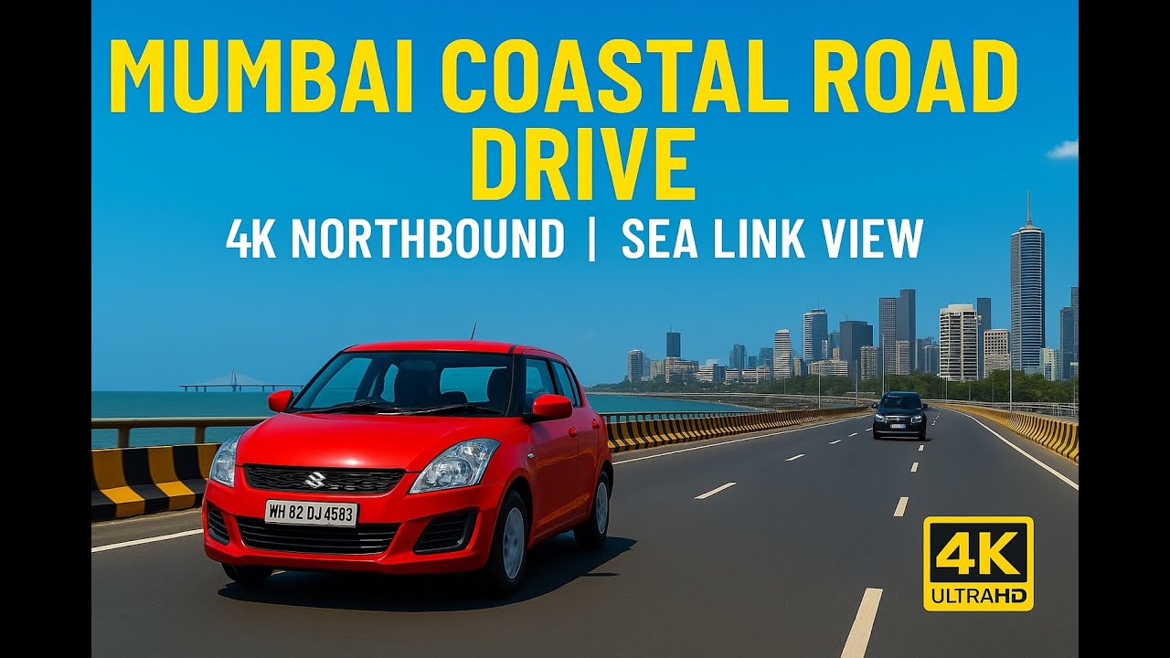 Mumbai Coastal Road & Bandra-Worli Sea Link Drive | Northbound | 4K Afternoon Drive