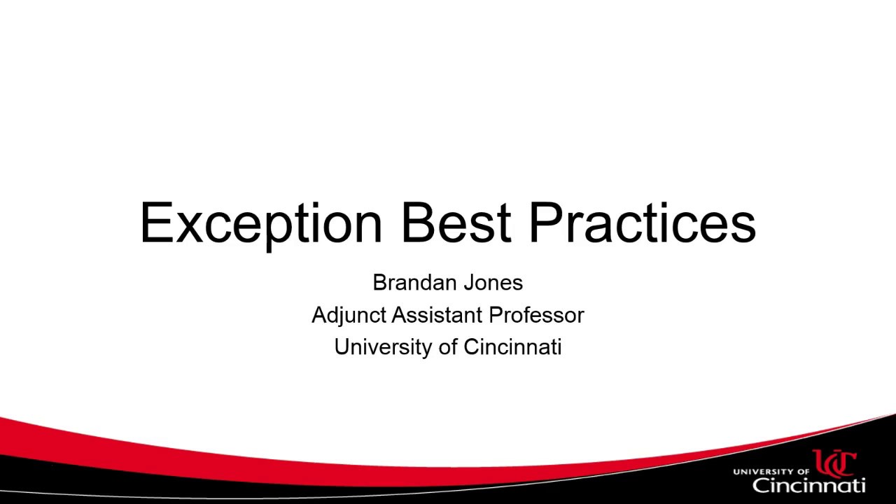 Discussion of Exceptions in Java