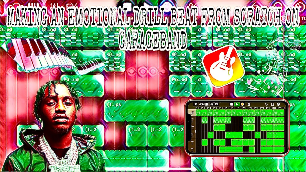 MAKING A FIRE EMOTIONAL DRILL BEAT ON GARAGEBAND IOS FROM SCRATCH | HOW TO MAKE AN UK/NY DRILL BEAT