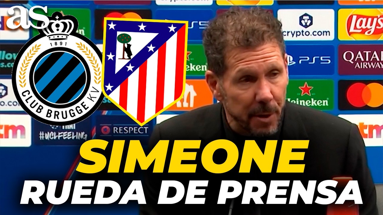 SIMEONE rueda de prensa tras el BRUJAS 3 - ATLÉTICO DE MADRID 3 | CHAMPIONS LEAGUE