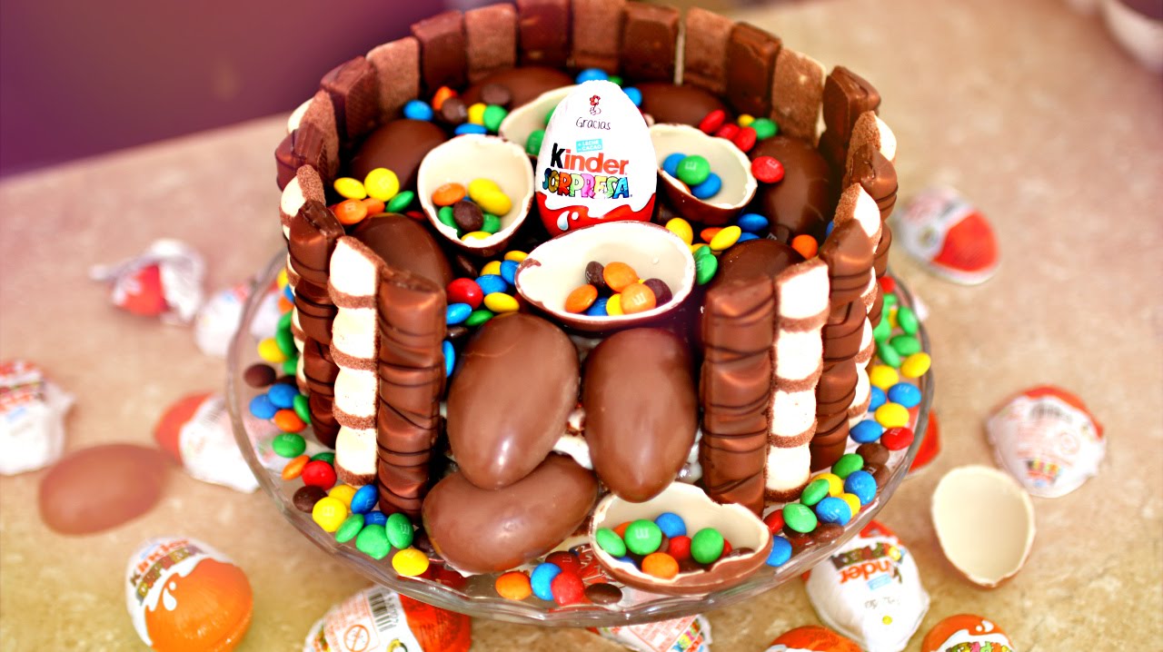 ГОТОВИМ ТОРТ ИЗ KINDER SURPRISE, KINDER BUENO, M&M'S  