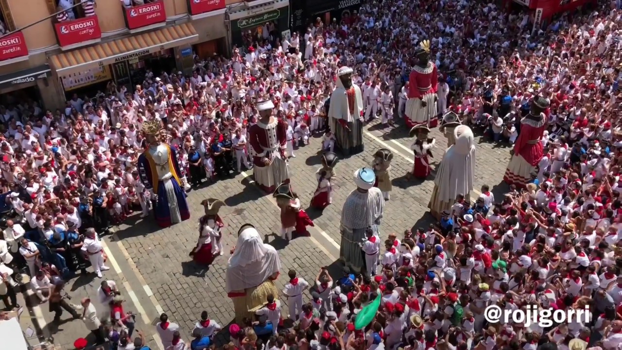 Despedida de los Gigantes de San Fermín 2018