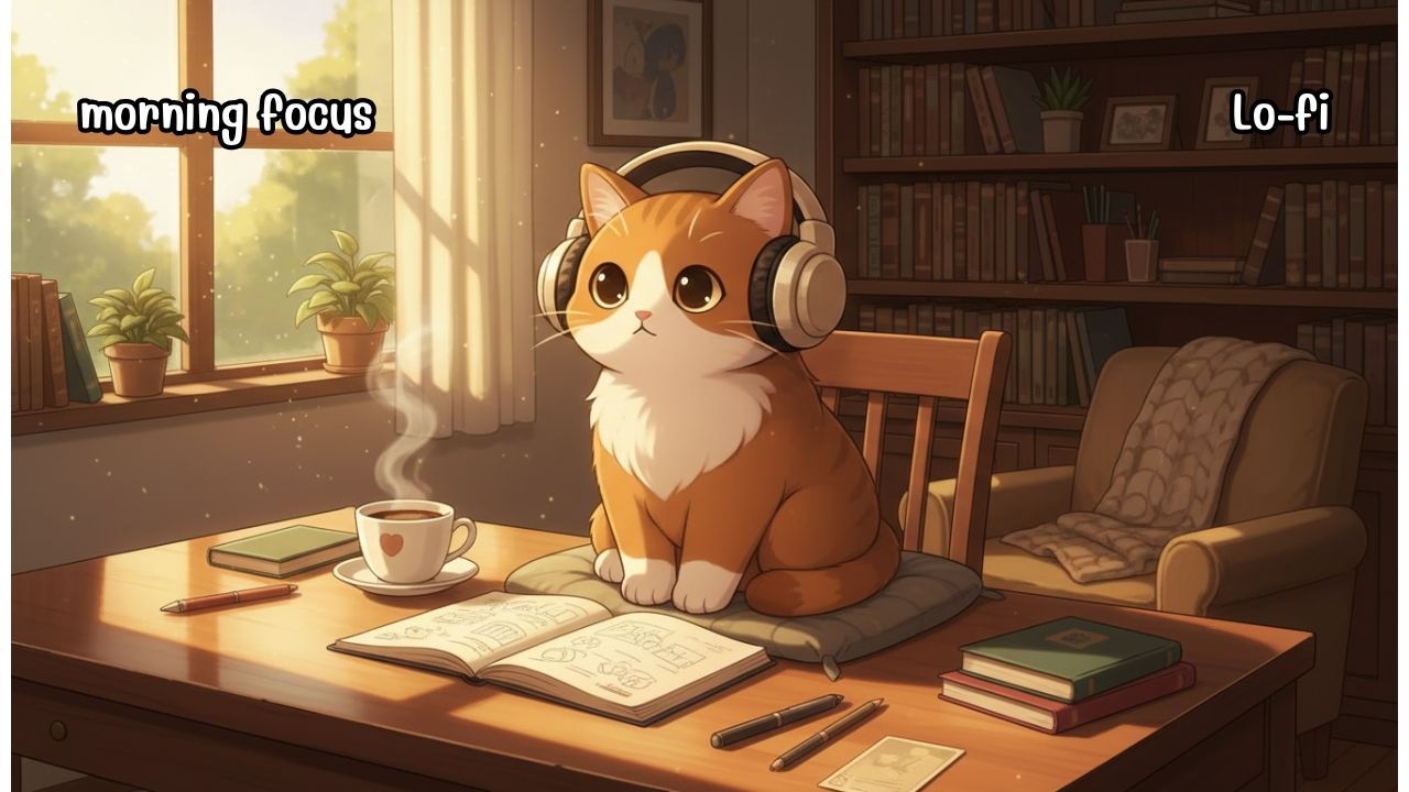morning coffee study lofi ☕ relaxing focus background music (1 hour)