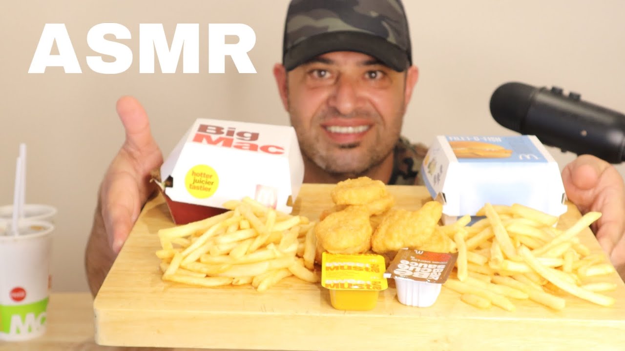 *ASMR* MCDONALDS BIG MAC, FILLIT-O-FISH, NUGGETS | CRUNCHY SOUNDS