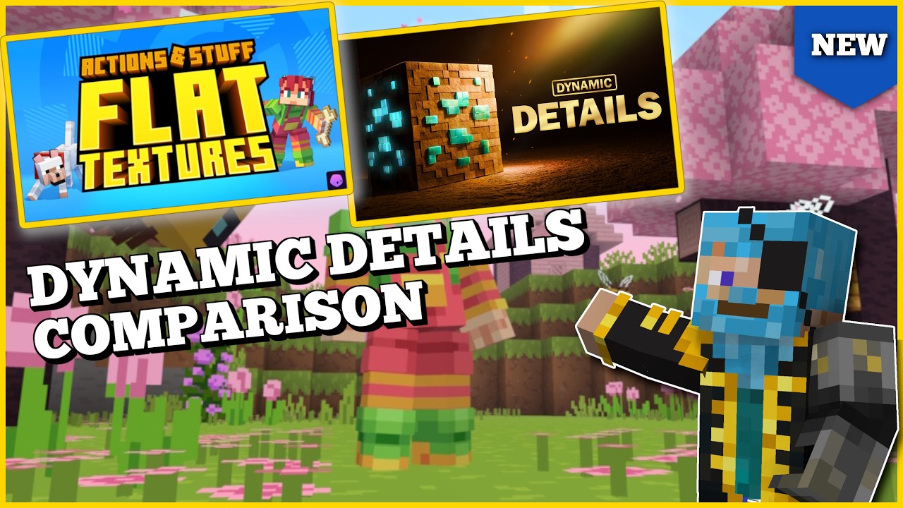 Actions & Stuff Flat Textures vs Dynamic Details &brvbar; Texture Clash! &brvbar; Minecraft Texture Comparison