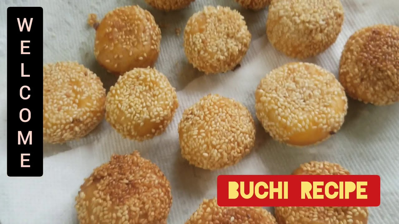 Homemade Buchi recipe with red bean paste