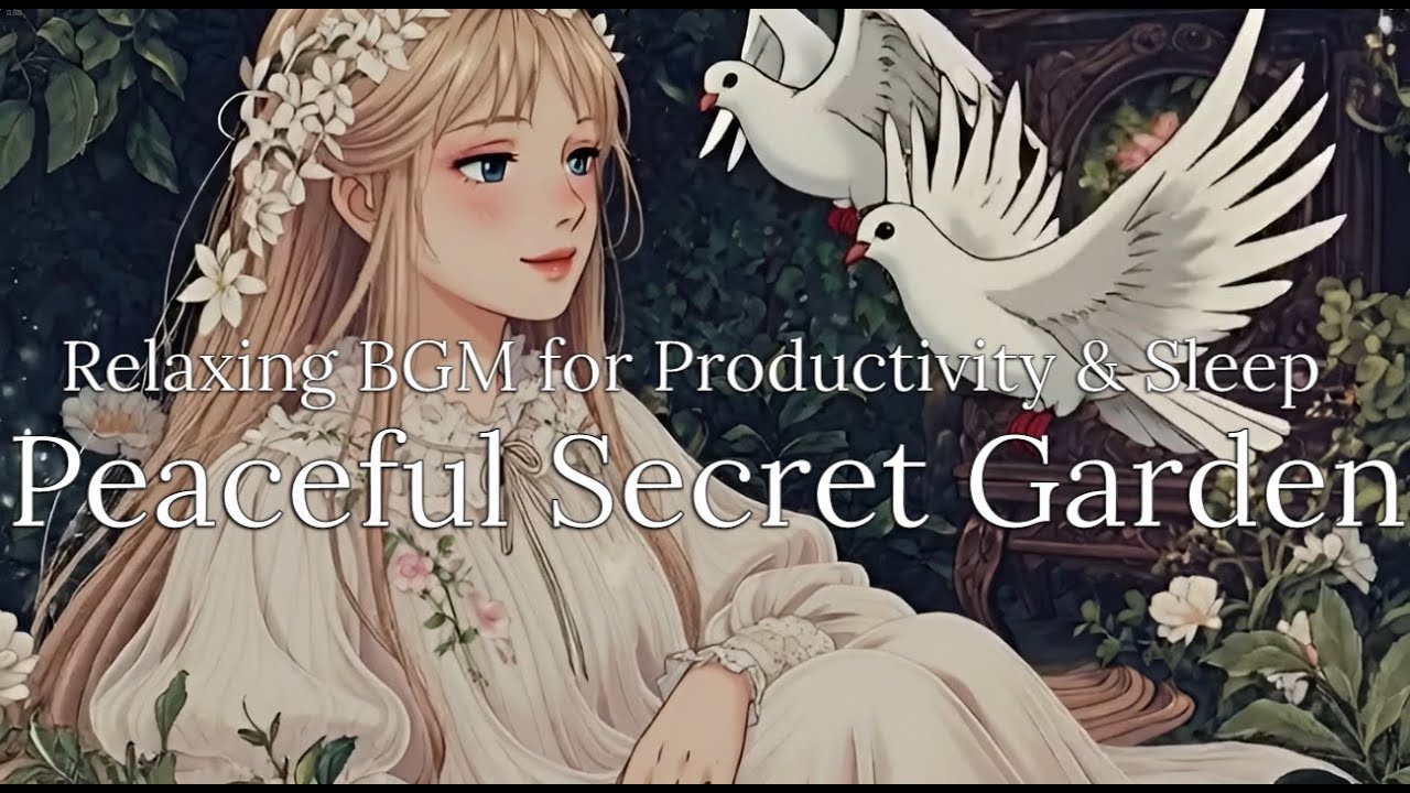 Secret Garden with Doves 🕊️ Cozy Anime Relaxing Music for Productivity & Deep Sleep