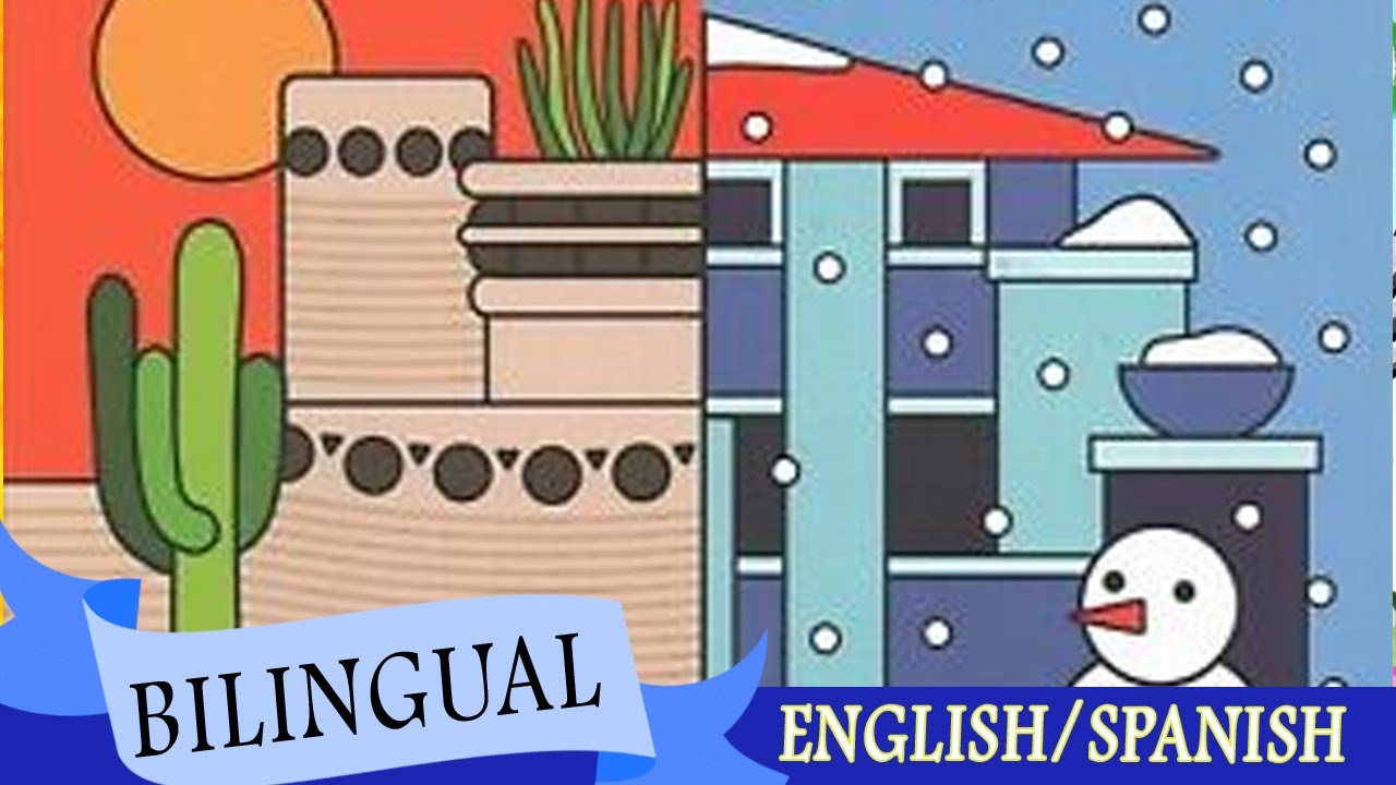 🏘 [LEARN SPANISH] OPPOSITES with Frank Lloyd Wright - Read Aloud, Read along Bilingual
