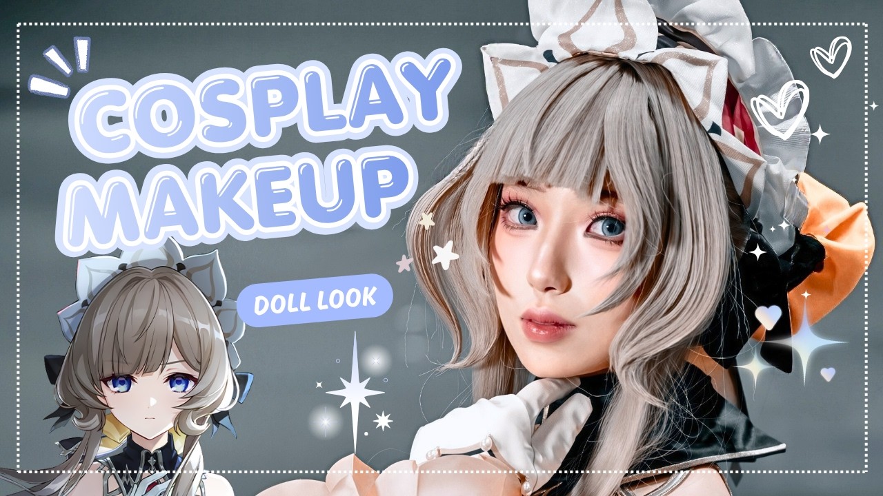 Sandrone Cosplay Makeup⚙️Stoic Dolly Look🪆Easy Makeup Tutorial💄Cosplay Diary DAY 15