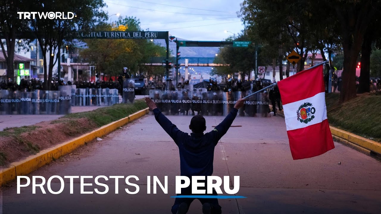 Thousands of protesters in Lima demanding president's resignation