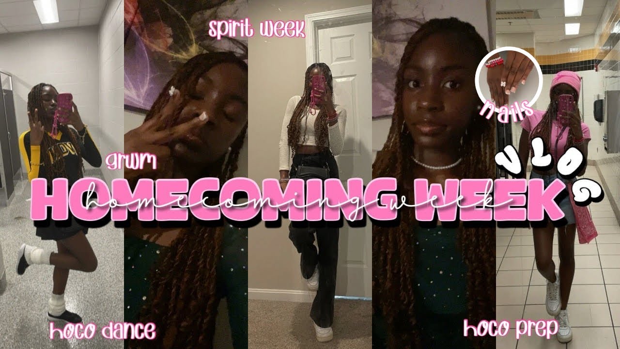 HOMECOMING WEEK VLOG ❀ || spirit week, hoco dance, hoco prep, grwm, nails, …etc ❀