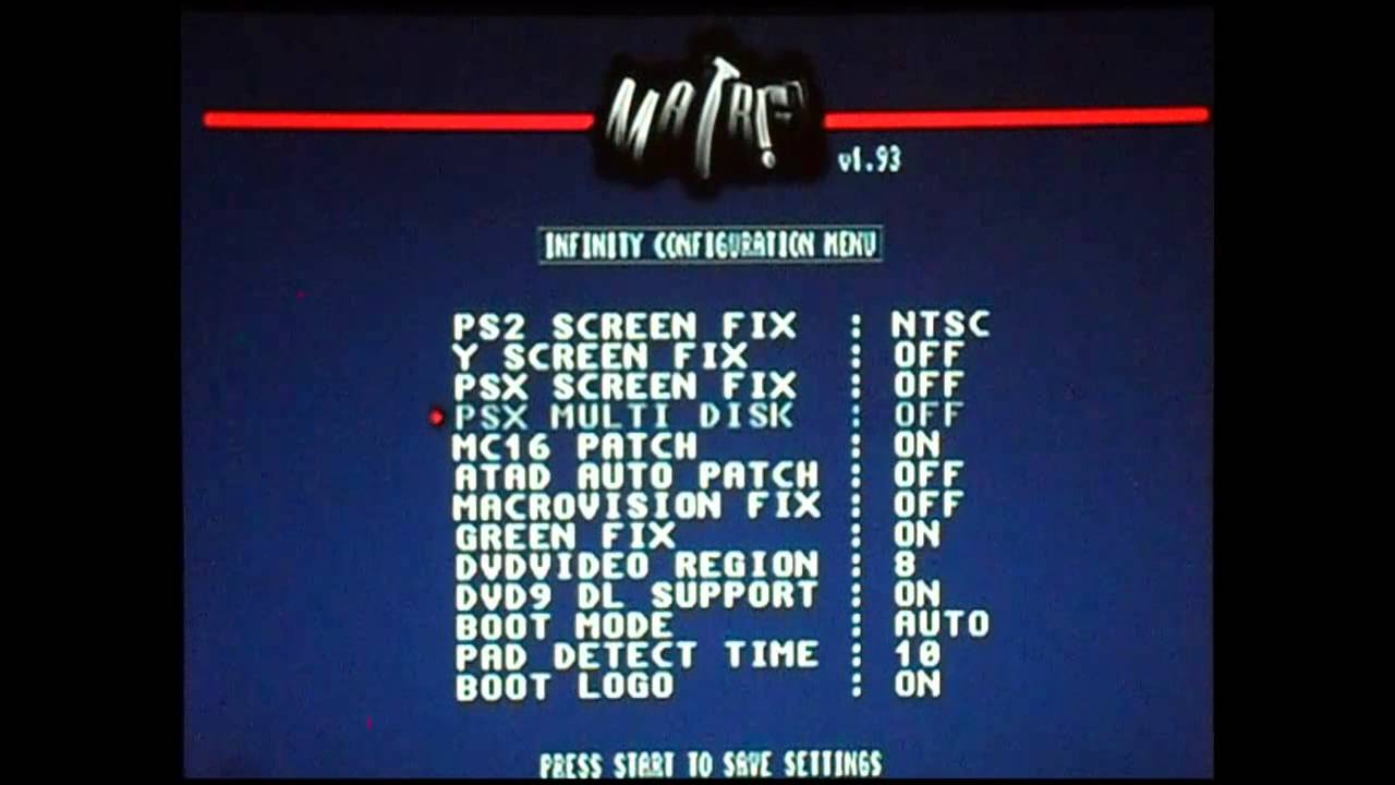 Cuales son y como configurar las opciones del chip matrix PS2