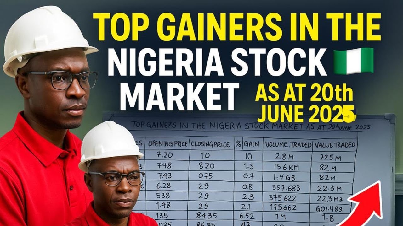 TOP GAINERS IN THE NIGERIAN EXCHANGE GROUP AS AT 20TH JUNE, 2025