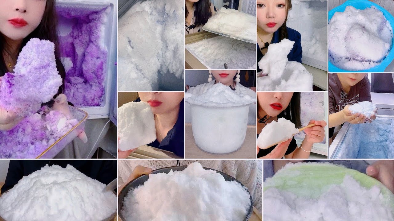 ♦️(💠𝑶𝑵𝑳𝒀 𝑩!𝑻𝑬𝑺)_SCRAPING 🧊& EATING FROST, HUGE CHUNKS🥶 / FRESH SOFT FROST EATING🍚 & COMPILATION ♦️