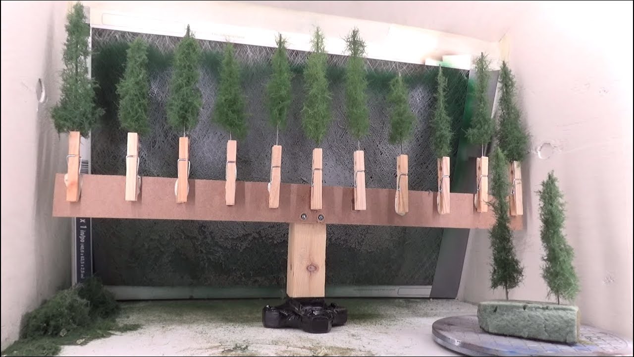 5 Minute Model Pine Trees - Static Grass Method