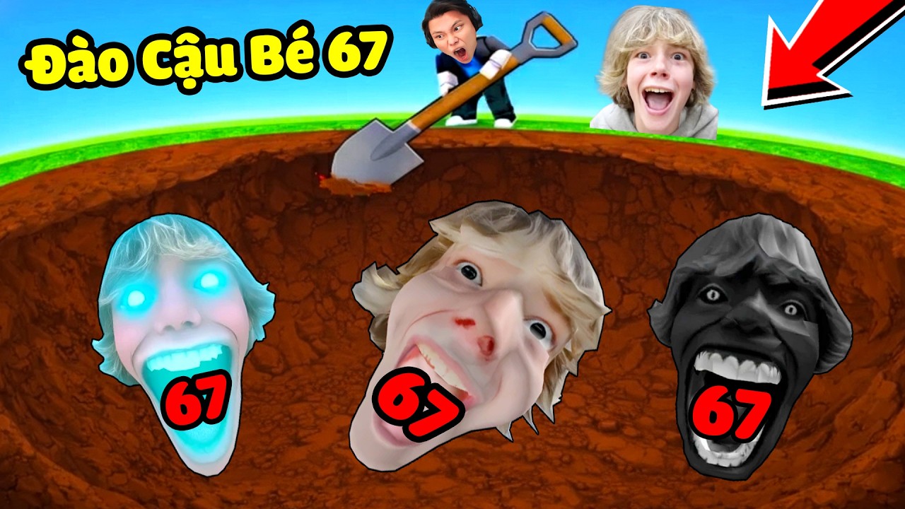 [ROBLOX] JayGray Cuộc Thi Đào Cậu Bé 67 vs Bạn Bè Siêu Hài🔎😂Thử Thách Troll Brainrot SCP-067 KID