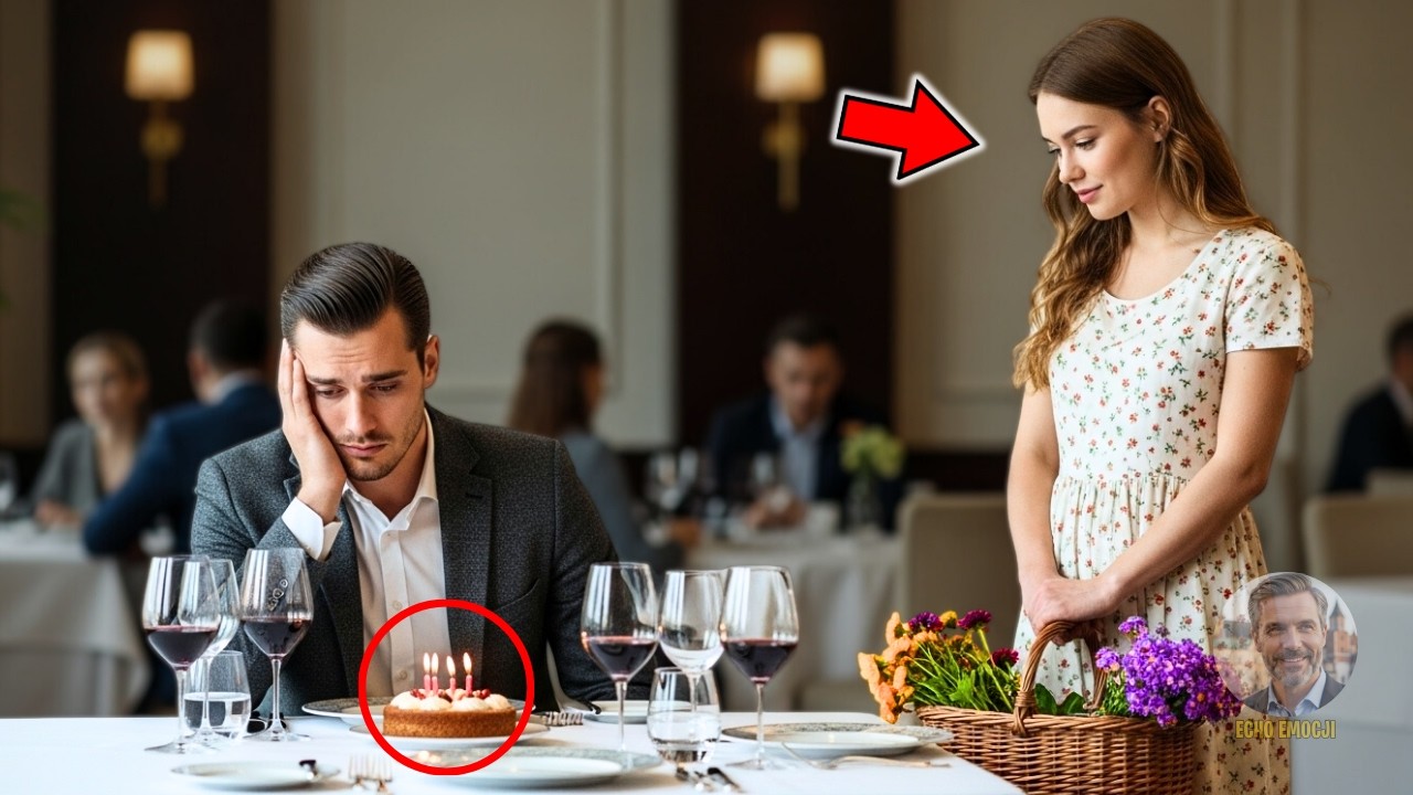 Biznesmen spędził swoje urodziny sam przy stole… aż nagle pojawiła się sprzedawczyni kwiatów i…