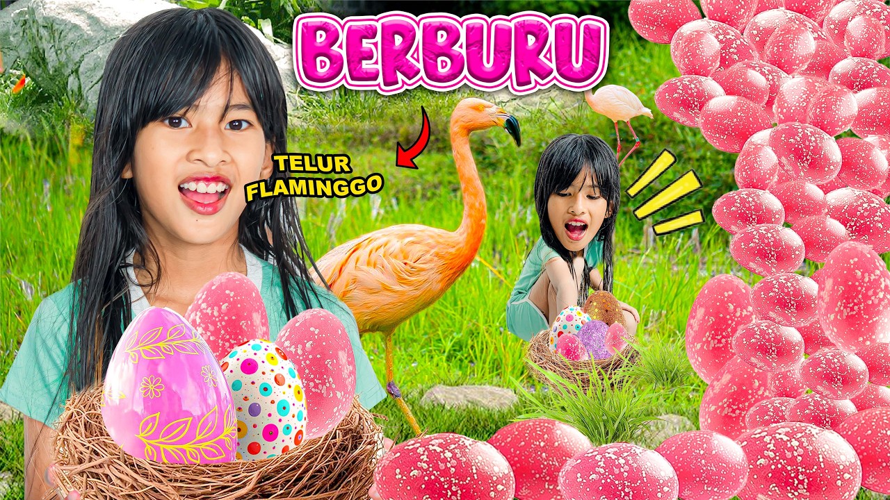 DISTA BERBURU TELUR RAKSASA FLAMINGGO😱!! WARNANYA UNIK BANGET😍 #trending