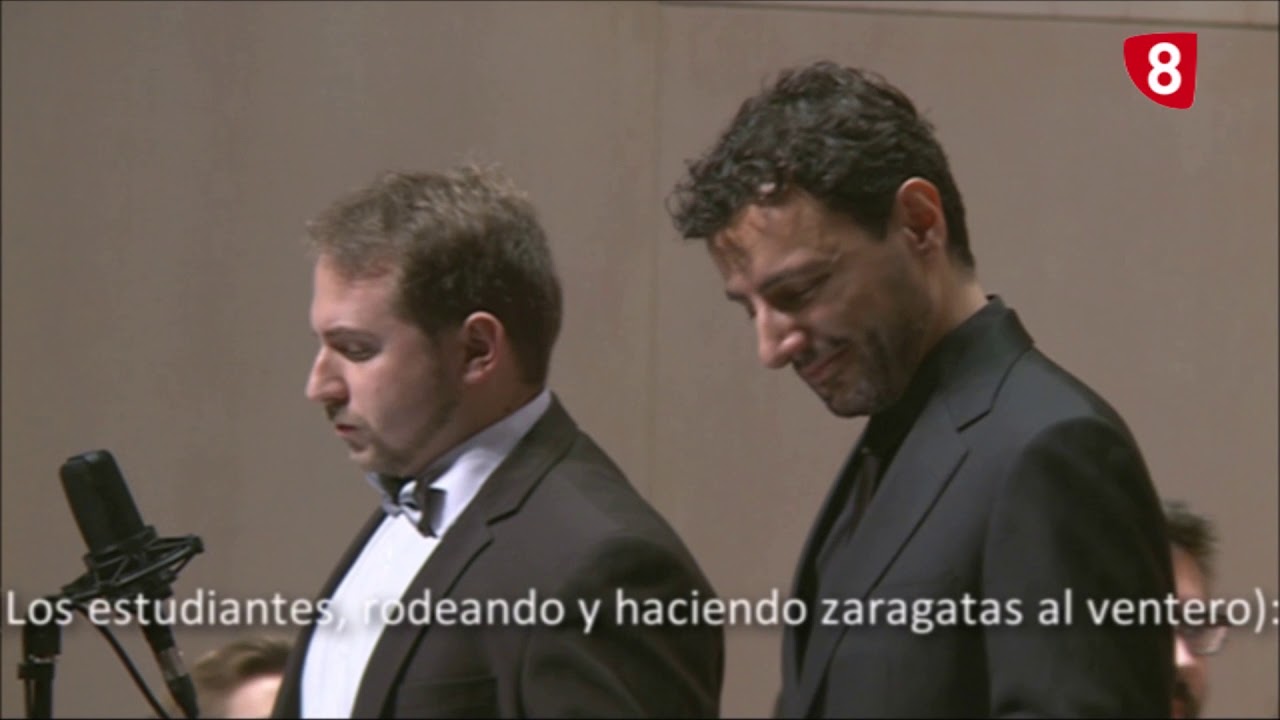 Canción del estudiante beodo y coro final del acto II. El mozo de mulas, ópera de Antonio José