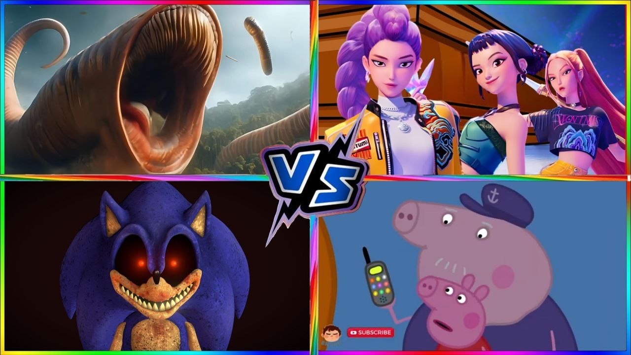Worm Horor🆚Kpop demon hunter 🆚 Pig.exe🆚Sonic Exe Tiles Hop EDM Rush
