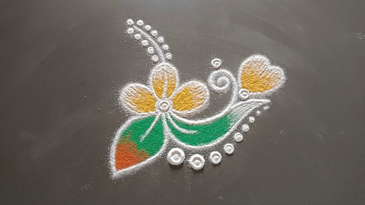 daily use rangoli || rangoli || rangolidesign || rangoli kolam || muggulu || freehand rangoli