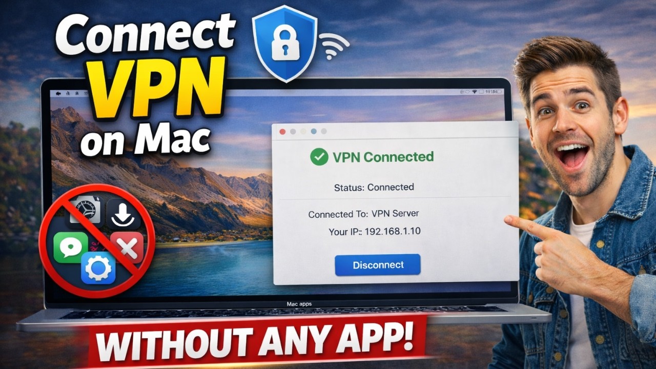 Как подключиться и использовать VPN на MacBook без каких-либо приложений | Подключение VPN на Mac...