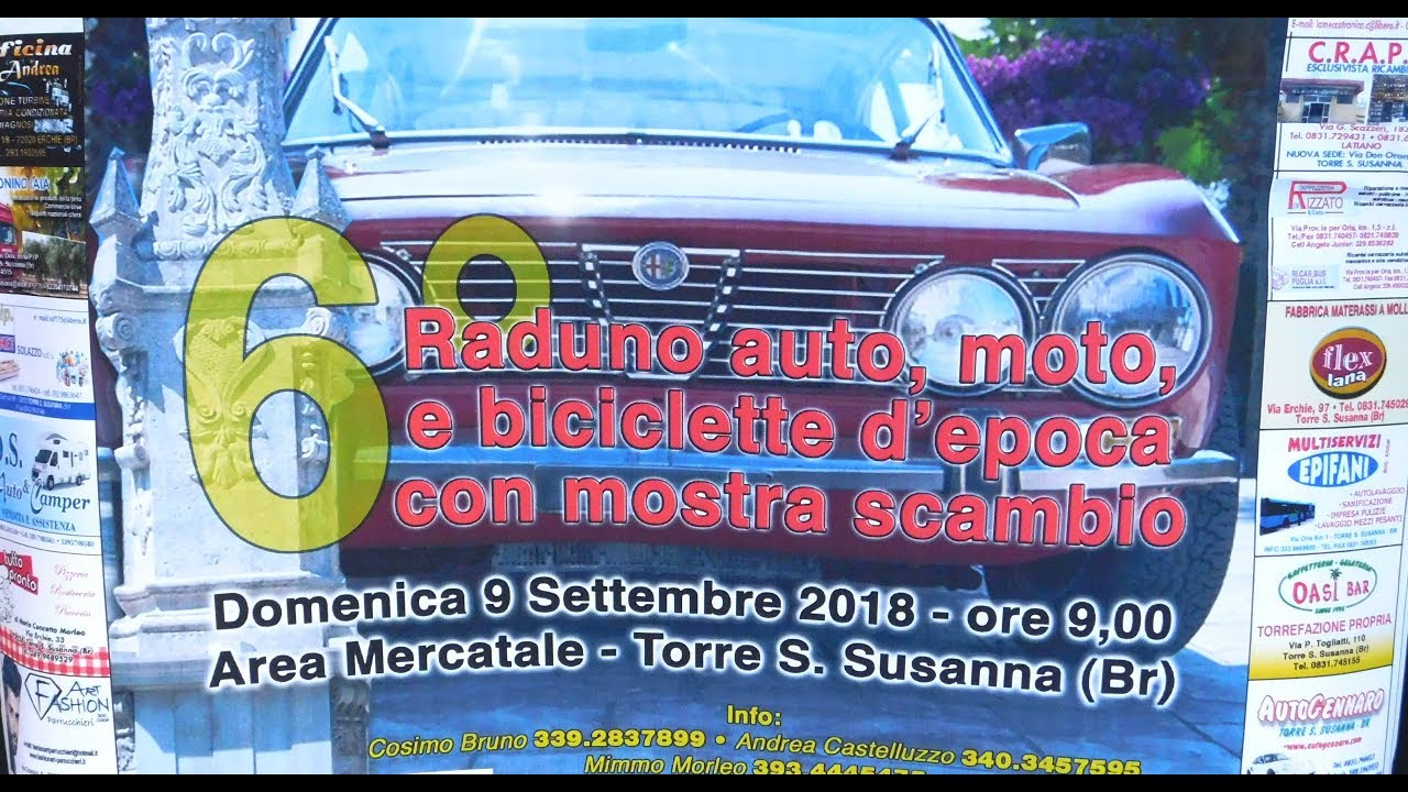 TORRE S. SUSANNA - 6° Raduno auto, moto e biciclette d'epoca.