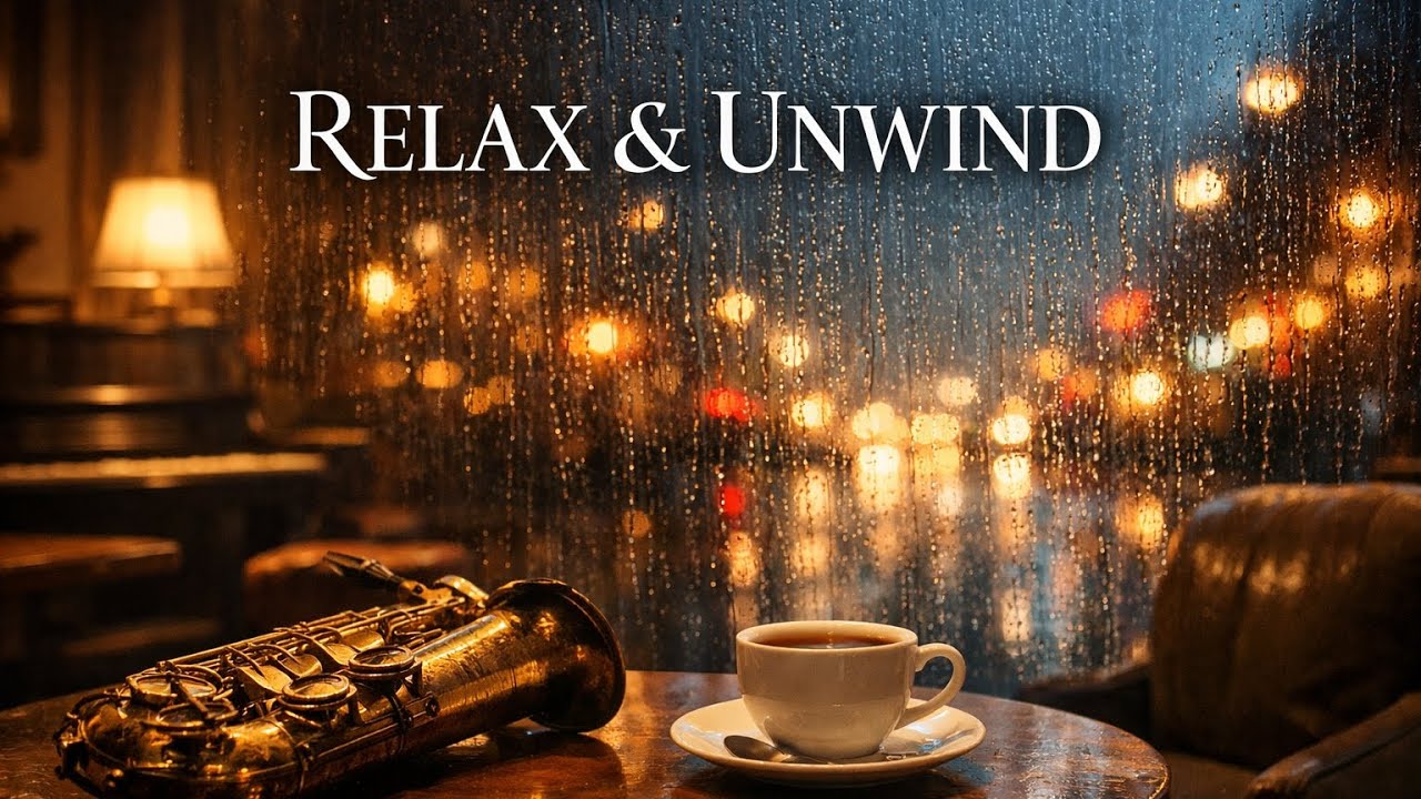 Jazz Bossa Nova in the Rain 🌧️ Calm & Peaceful Café Vibes