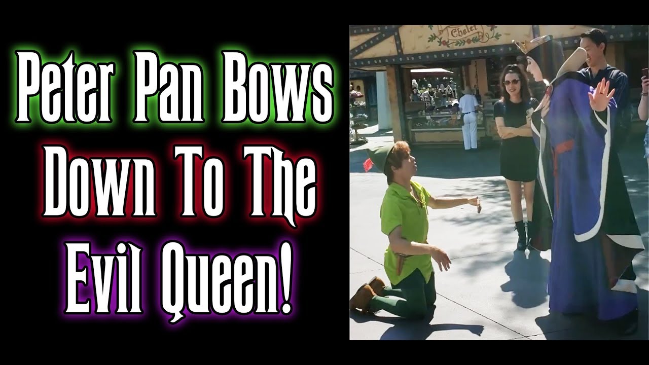 Peter Pan Bows Down To The Evil Queen!