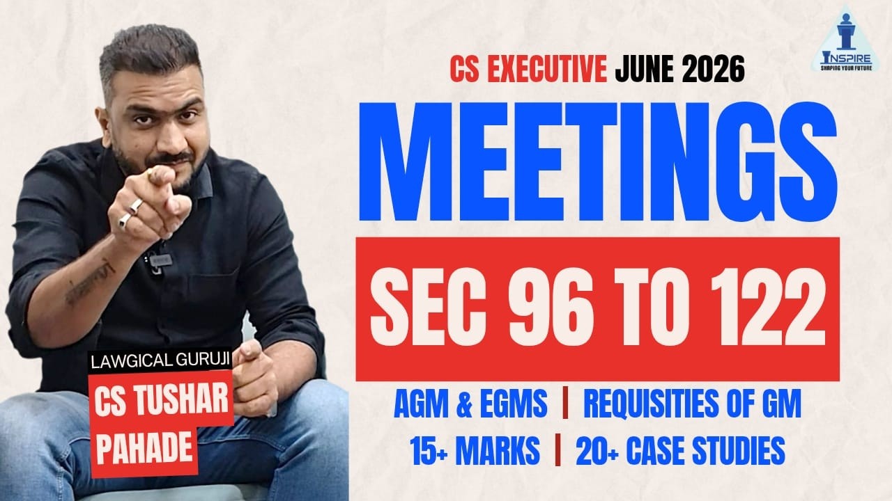 General Meeting L1 EXEMPTION ORIENTED REVISION | CS Tushar Pahade