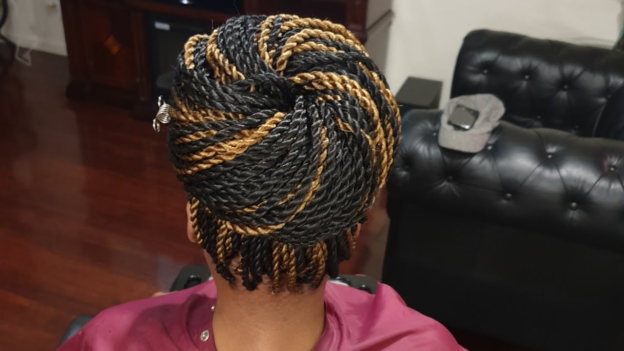 Senegalese twist on fine hair | Braid and twist method.