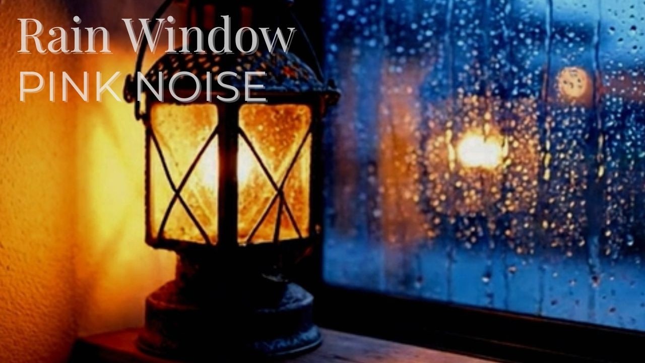 #132 Gentle Night Rain by Lantern Light on Window | Rain Sounds for Sleep | Pink Noise | 3 Hours