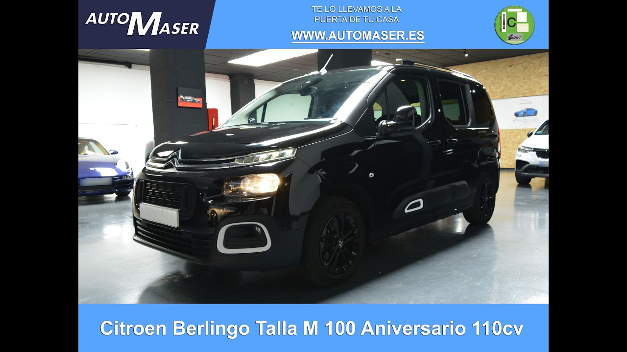 CITROËN BERLINGO 1.2 PURETECH 110 CV · ACABADO “100 AÑOS” · (12/2020 · 108.000 km)