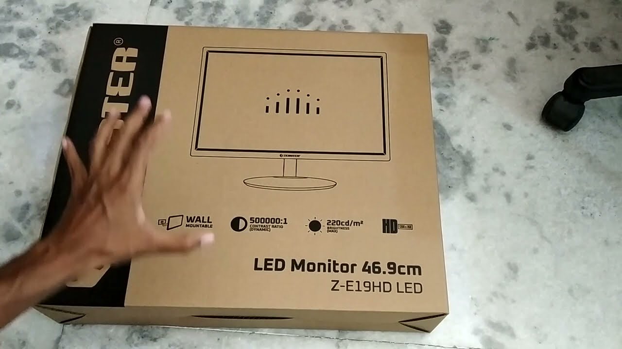 ZEBSTER ZE19HD 19 inch LED Monitor  Unboxing & Overview.