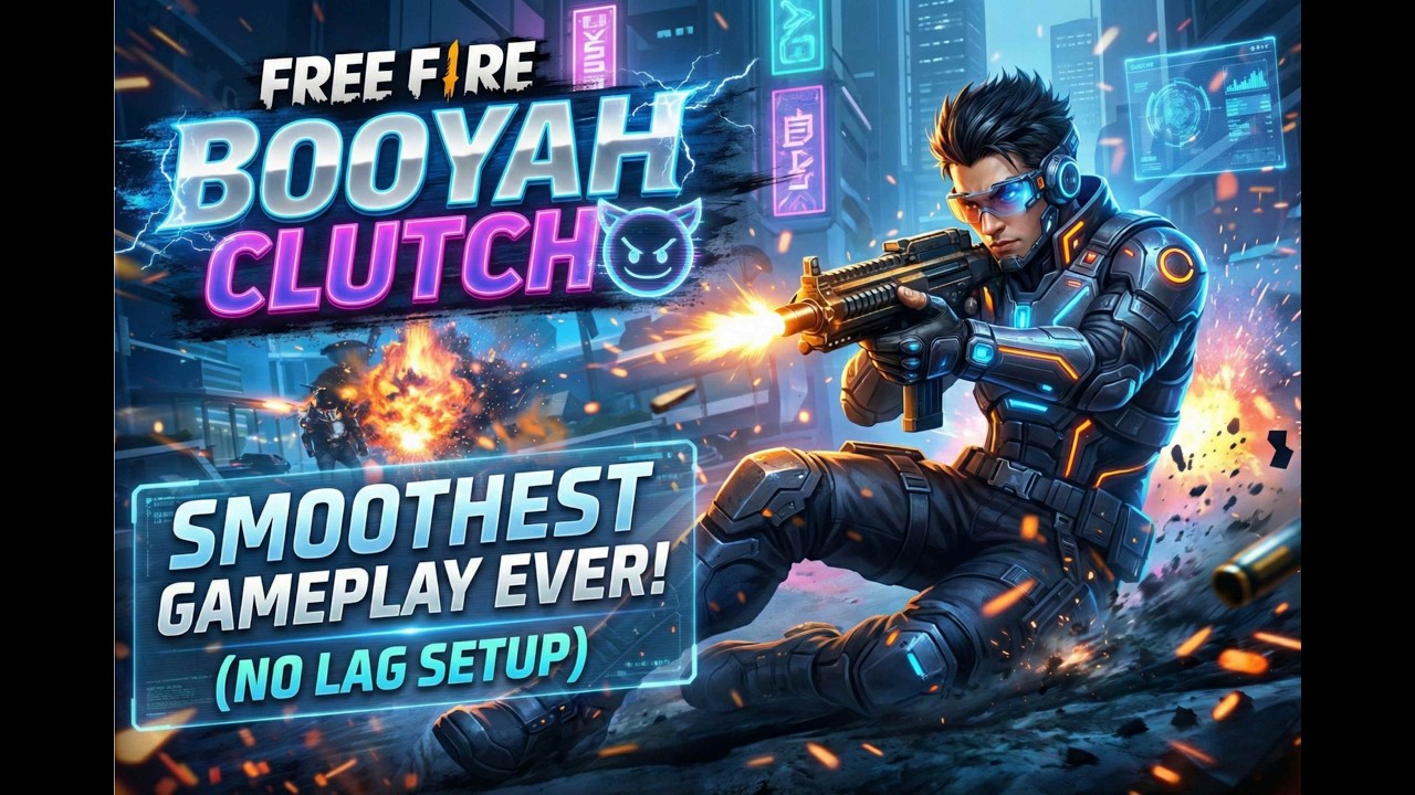 Free Fire NO LAG Setup ⚙️ Smoothest Gameplay Ever + Epic Booyah Clutch!