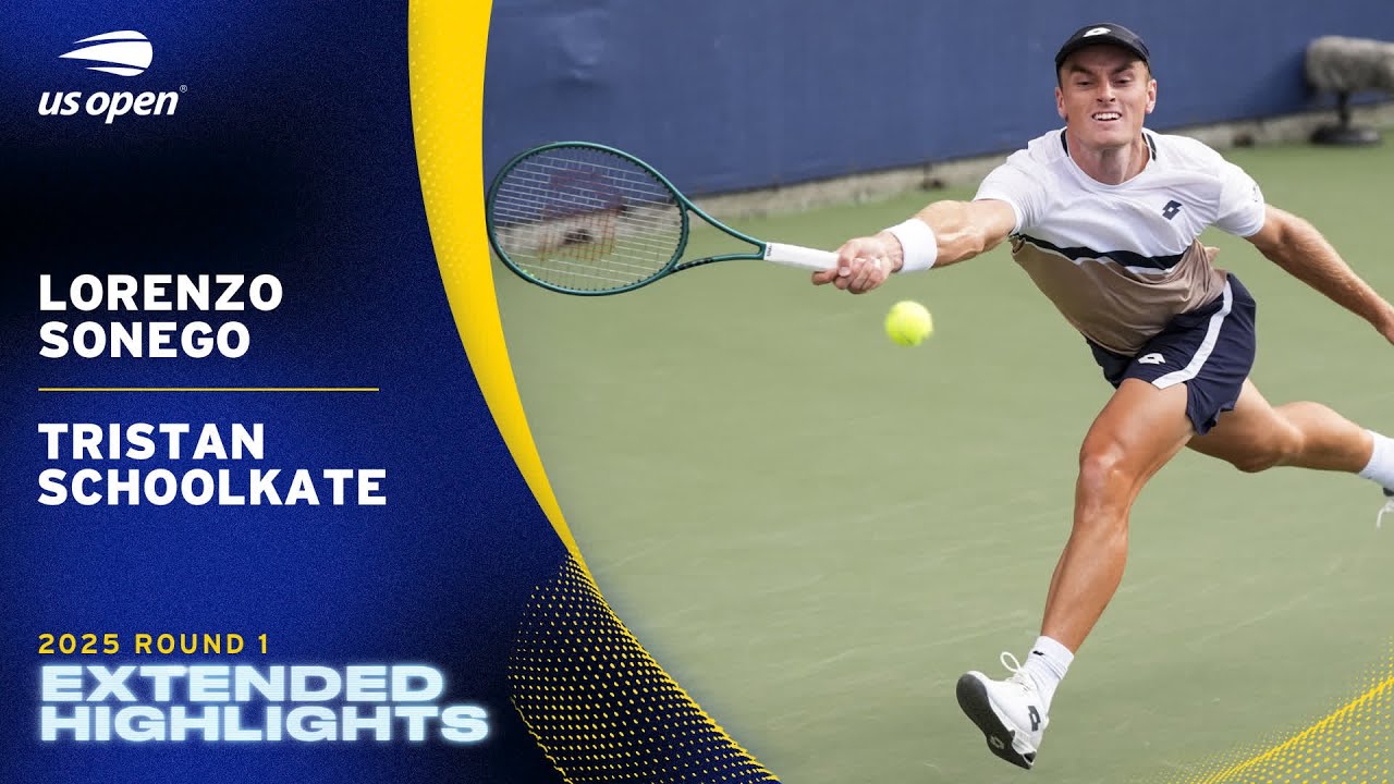 Lorenzo Sonego vs. Tristan Schoolkate Extended Highlights | 2025 US Open Round 1