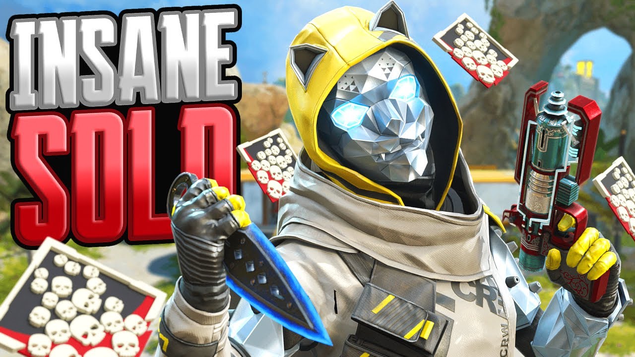 SOLO Wraith INSANE 24 KILLS and 4,900 Damage Apex Legends Gameplay