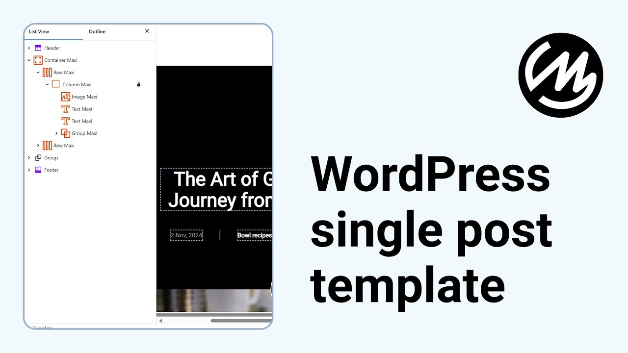 WordPress single post template
